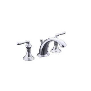 KOHLER Devonshire 8 in. Widespread 2 Handle Low Arc Bathroom Faucet in Polished Chrome K R394 4 CP
