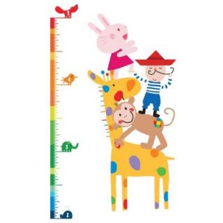 5 in. x 19 in. Lazoo Growth Chart Peel and Stick Wall Decals LAZ0005GC