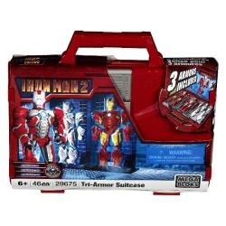 Tri Armor Iron Man and Suitcase Mega Bloks Cartoon & Comics Figures