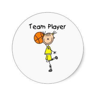 B Ball Team Player Sticker