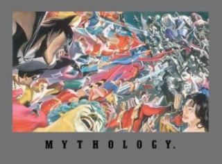 Mythology Good vs. Evil Poster of Marvel Comics Heroes, signed by Alex Ross Alex Ross Entertainment Collectibles
