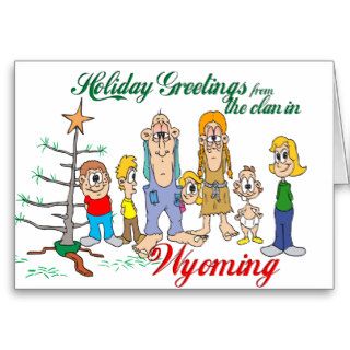 Holiday Greetings Wyoming Greeting Cards