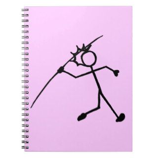 Javelin Stickman Track and Field Notepad Notebook