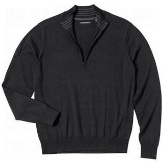 Ashworth Mens Solid Half Zip Sweaters Small Black  Golf Jackets  Clothing