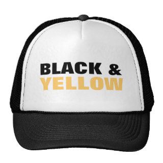 BLACK AND YELLOW MESH HAT