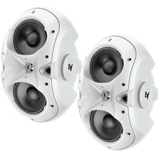 Electrovoice EVID 6.2w Speaker 6 Inch Dual Woofer, Ti Direct Radiator HF Transducer White 1 Pair Electronics