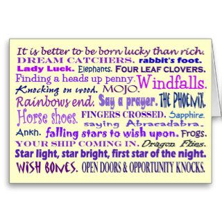 Good Luck wishes card for new beginnings