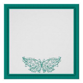 Beautiful Turquoise Butterfly Poster/Print 4