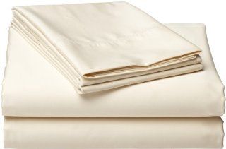 Wamsutta 525 Thread Count Pima Sateen King Fitted Sheet, Ivory  