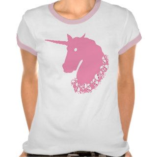 Pink Unicorn with Skulls T Shirts