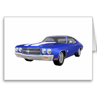1970 Chevelle SS Blue Finish Cards