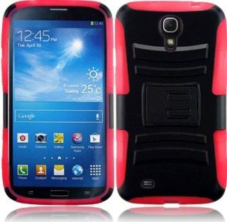 Chili Red Premium Double Protection 2 in 1 Hard + Silicon Rugged Hybrid DE Fender Case Cover Protector with Holster Swivel Belt Clip and KickStand for Samsung Galaxy Mega 6.3 i527 (by AT&T / Metro PCS / Sprint / US Cellular) with Free Gift Reliable Acc