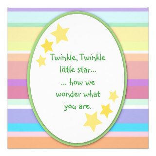 Twinkle Little Star Unisex Baby Shower Invitations