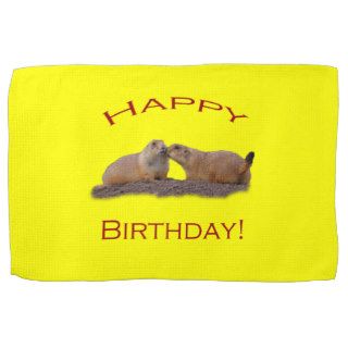 Happy Birthday Kiss Hand Towels