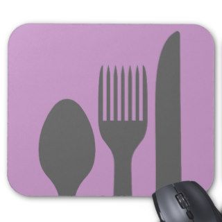 Spoon, Knife & Fork Graphic Mouse Pads