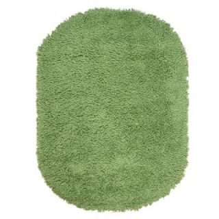 Home Decorators Collection Ultimate Shag Lime Green 5 ft. x 7 ft. Oval Area Rug 7575490620