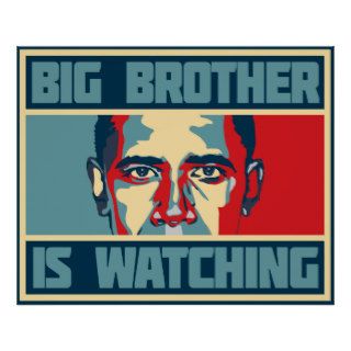 Obama Big Brother Is Watching Poster