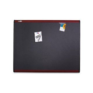 Quartet Prestige Plus Magnetic Fabric Bulletin Board, 3 x 2 Feet, Mahogany Finish Frame, One Board per Order (MB543M) 
