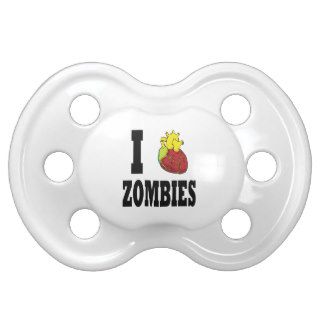 I Love Zombies   Zombie Pop Art Pacifiers