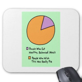 "Healthy Pie Chart Poster Print" Mouse Pad