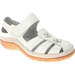 Women's Spring Step Surpass White Leather Spring Step Sandals