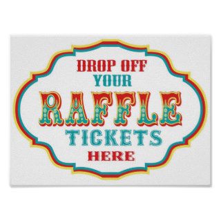 Raffle Ticket Booth Sign Print