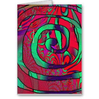 Psychedelic Garden Peace Sign Card