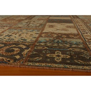 Hand sheared Patchwork Brown Wool Rug (2'7 x 4'7) Accent Rugs