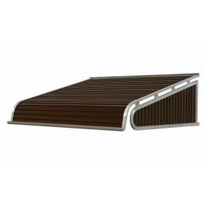 NuImage Awnings 4 ft. 2100 Series Aluminum Door Canopy (42 in. Projection) in Brown 21X7X4820XX05X