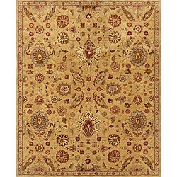 Evan Gold and Rust Traditional Area Rug (7'6 x 9'6) Style Haven 7x9   10x14 Rugs