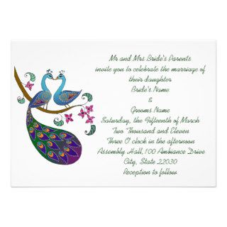 Peacock Wedding Announcement (kantha/wh)