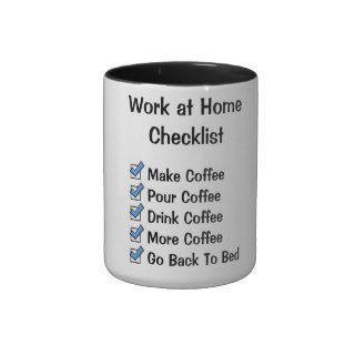 Work at Home Checklist Coffee Mug