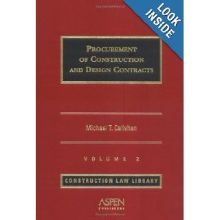 Procurement of Construction and Design Contracts (Construction Law Library) 9780735557307 Books