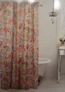 Shabby Chic Luxurious Multi Color Raymond Waites Cotton Shower Curtain  