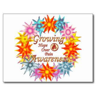 Growing Awareness Hope Over Pain Phoenix Flowers Post Cards