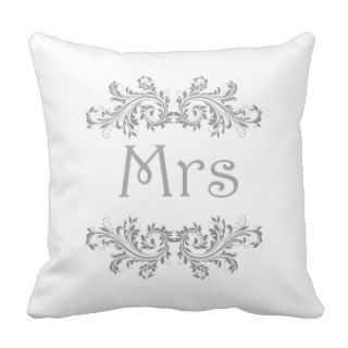 Mr & Mrs ornate cushion pillow