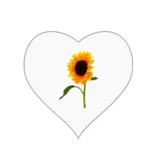 Sunflower Gives a Hand Heart Stickers