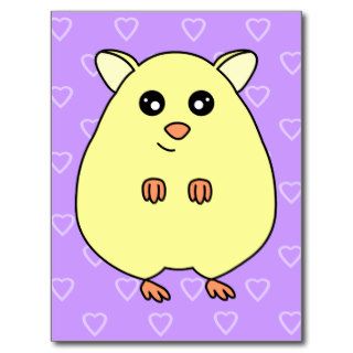 Cute Cartoon Hamster Postcard