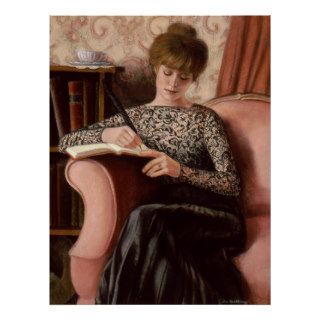 Victorian Lady Art Black Lace Elegant Decor Poster