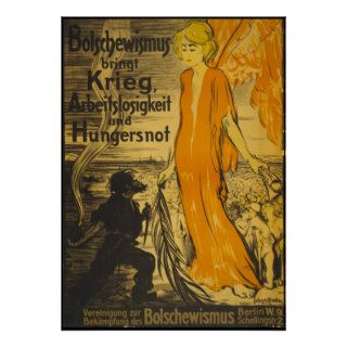 Vintage Germany, Fight against Bolshevism,1918 Posters