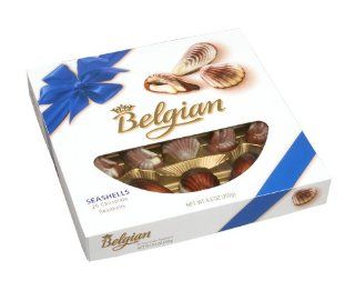 The Belgian Chocolate Group, Seashells Blue Ribbon Chocolates, 8.8 Ounce Gift Boxes (Pack of 3)  Chocolate Candy  Grocery & Gourmet Food