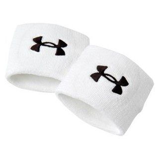 Under Armour Performance Wrist Bands   3 Inch   White Sports & Outdoors