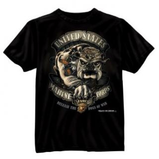 Black Ink   USMC Bulldog T shirt Clothing
