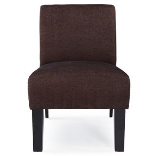 DHI Deco Solid Fabric Slipper Chair AC DE LC023 D Color Brown