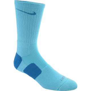 NIKE Womens Dri FIT Elite Basketball Crew Socks   Size Medium, Blue/blue