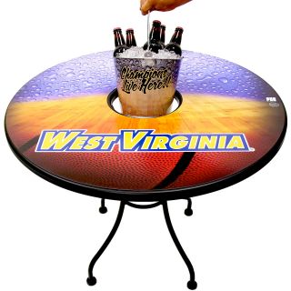 West Virginia Mountaineer Basketball Solid Base 36 BucketTable with
