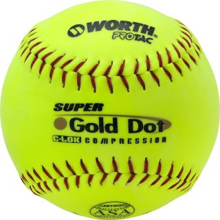 WORTH Super Gold Dot 12 inch Slowpitch Softball   6 Pack