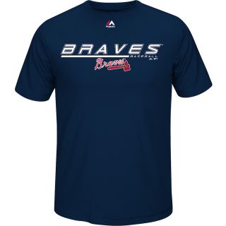 MAJESTIC ATHLETIC Mens Atlanta Braves Aggressive Feel Short Sleeve T Shirt  