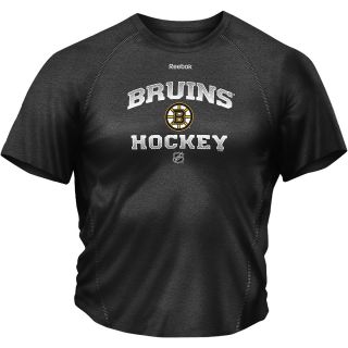 REEBOK Mens Boston Bruins Authentic Elite Speedwick Short Sleeve T Shirt  