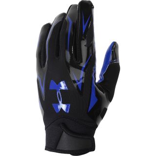 UNDER ARMOUR Adult F4 Football Receiver Gloves   Size Large, Royal/black
